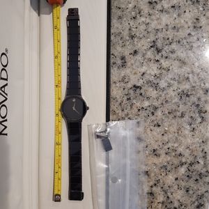 Rare women's Movado black ceramic watch 22mm